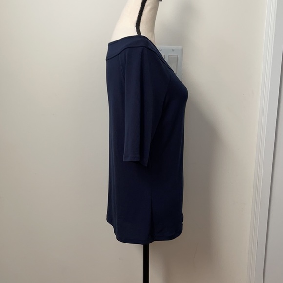 The Limited Navy Short Sleeve Blouse - Picture 7 of 15